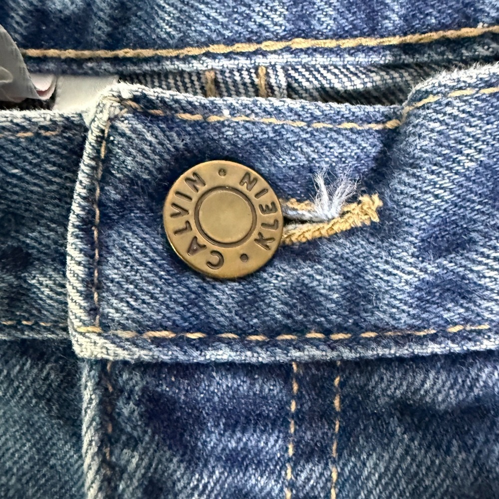 Vintage 90s Calvin Klein‎ Jeans 30x31 Made in USA Blue Straight Bootcut Denim - Picture 5 of 12